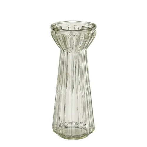 Vase haut en verre transparent - Ø 9,5 x H 24 cm