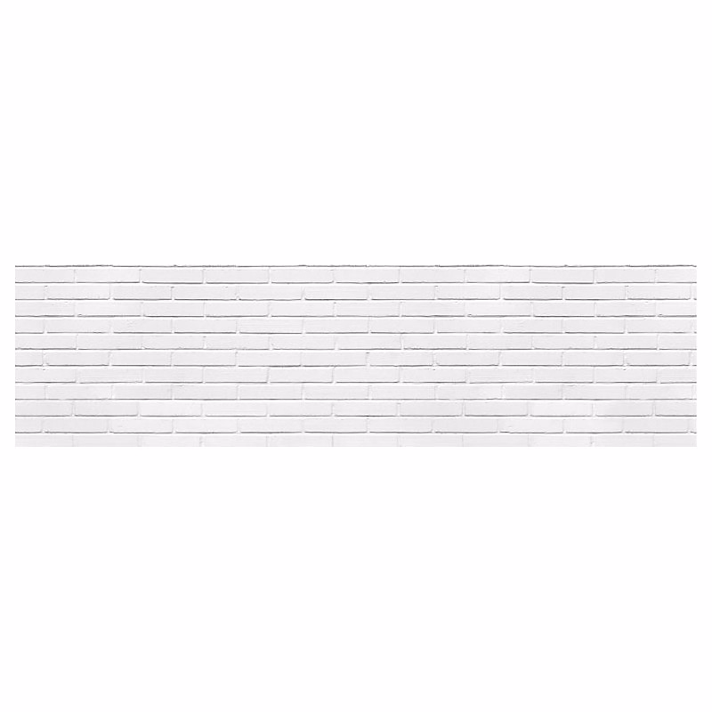 Brise vue trompe l'oeil brique LOFT BLANC – H.0.8 x L.3 m | 100% occultant | Made in France par Scenolia + kit de fixation offert
