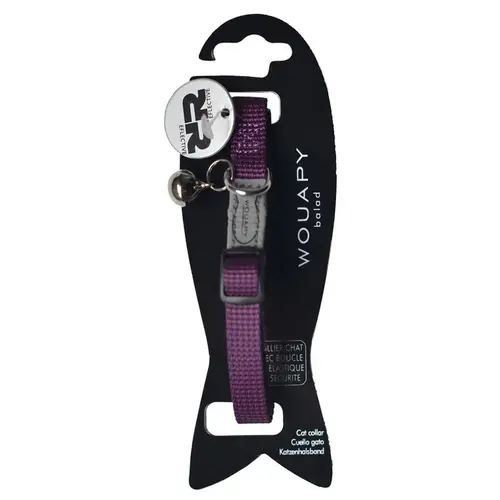 Collier pour chat en nylon coloris violet Wouapy Basic Line - Taille unique