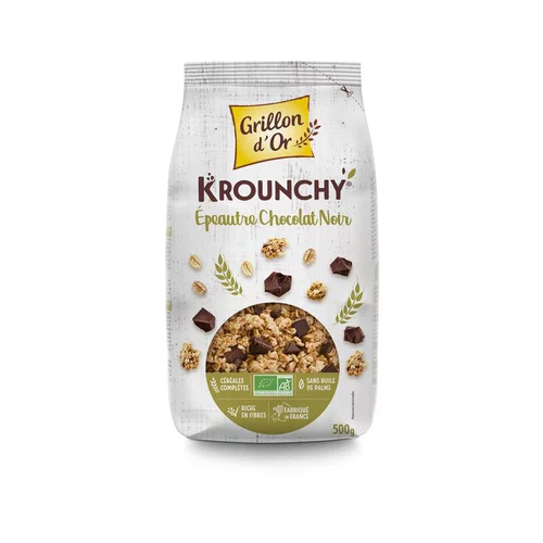 Krounchy épeautre chocolat noir 500 g