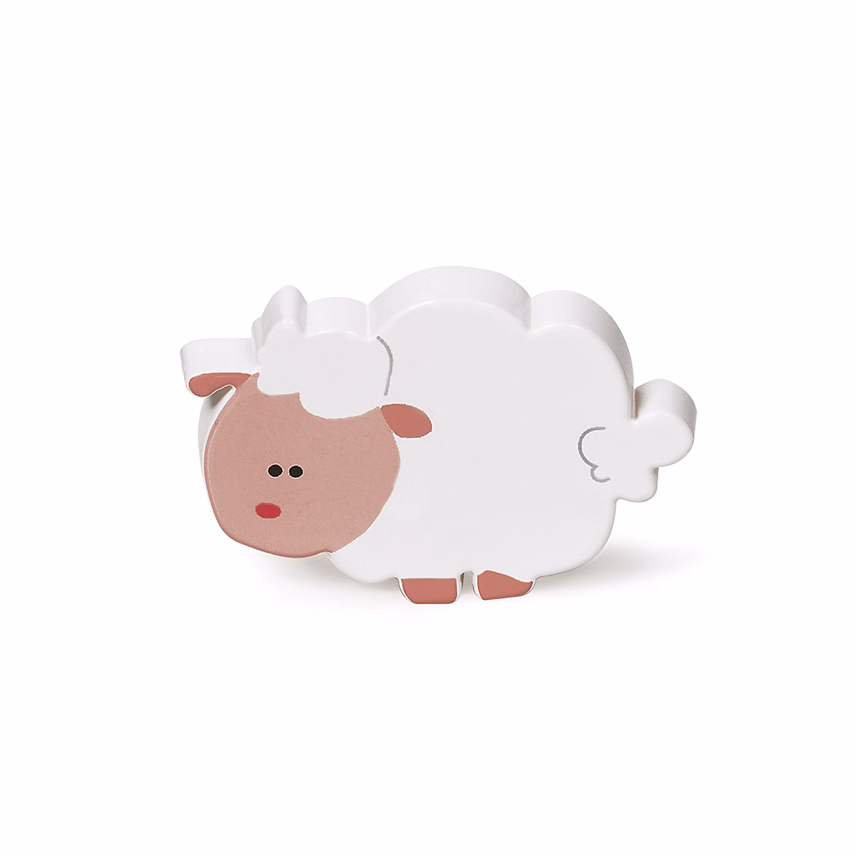 Bouton en plastique finition mouton – dimensions: 78 × 53 × 25mm