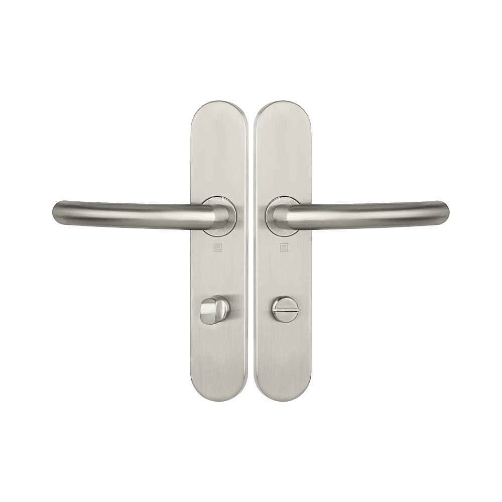 Poignée de porte – Ensemble sur plaque JADE HERACLES Serie 1094 condamnation inox brosse tige 7 mm