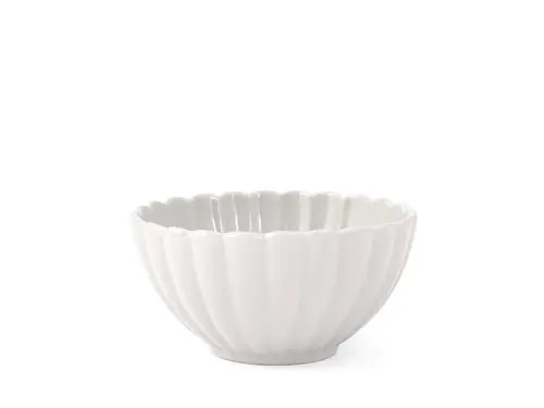 Bol en grès blanc Lotus - Ø 14 cm