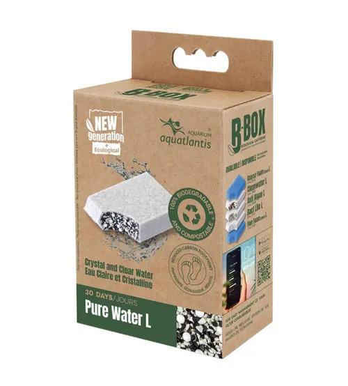 Masse filtrante pour aquarium coloris blanc Aquatlantis B-Box pure water charbon actif - Taille L