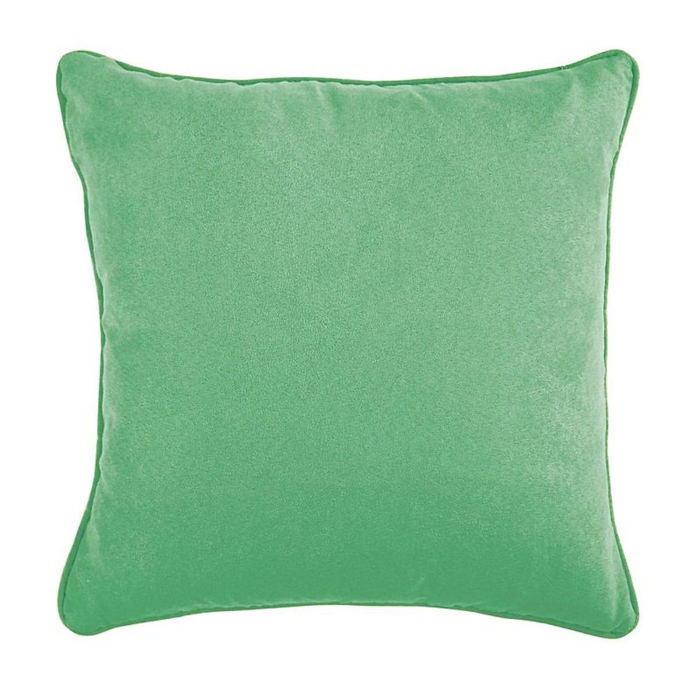 Coussin, plaid et pouf – Coussin en suédine vert clair 40x40