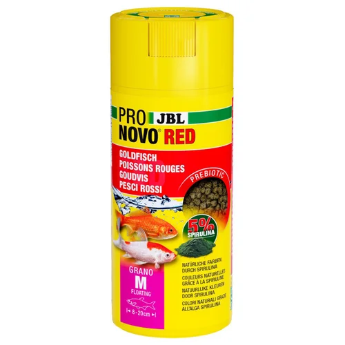 Aliment en granules pour poisons rouges JBL Pronovo red grano M – 250 ml