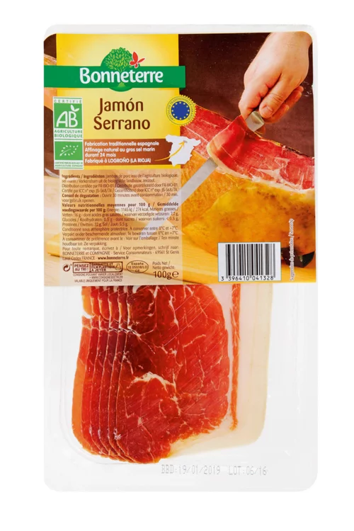 Jambon serrano d’Espagne Bonneterre - 80 g