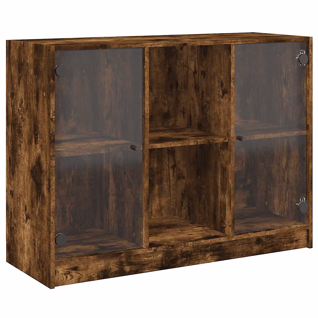 Buffet chêne fumé 102 × 37 × 75 – 5 cm bois d'ingénierie vidaXL