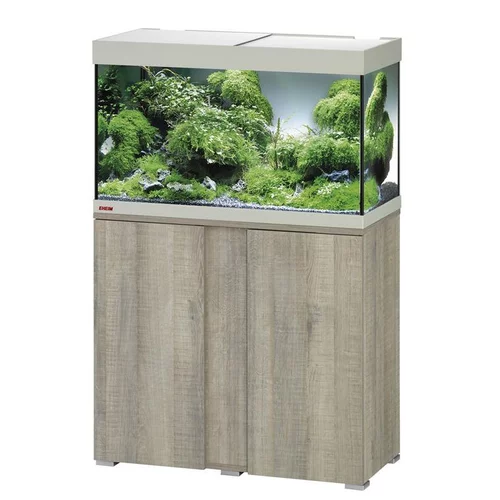 Aquarium avec meuble coloris chêne gris Eheim vivalineLED 126L