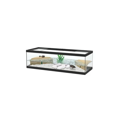 Terrarium noir avec 2 plateformes et pompe TC500 Aquatlantis Tortum 100