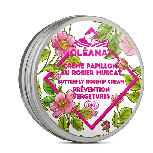 Crème Papillon au Rosier Muscat biologique Oleanat Pot 50 ml rose