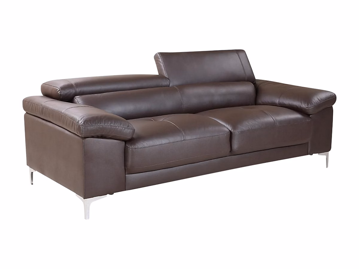 Canapé 3 places en cuir SOLANGE – Marron
