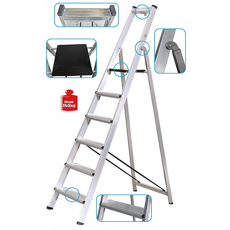 Escabeau professionnel SX – Pro 6 marches