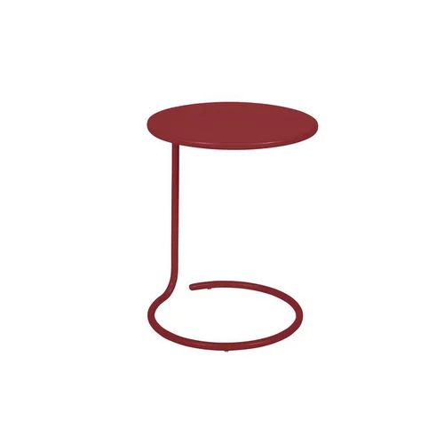 Table basse déportée Coolside coloris piment en acier Fermob - Ø42 x 53 cm