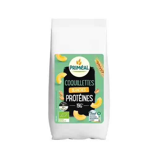 Coquillettes blanches bio protéines Priméal - 400 g
