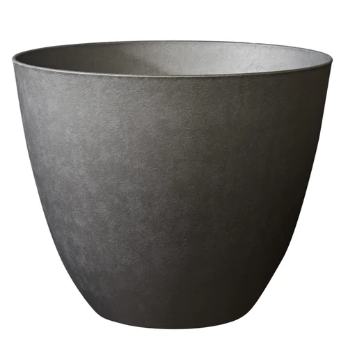 Pot en matière recyclée coloris gris ardoise Poetic Elément conique 63 L - Ø 49,3 x H 42 cm