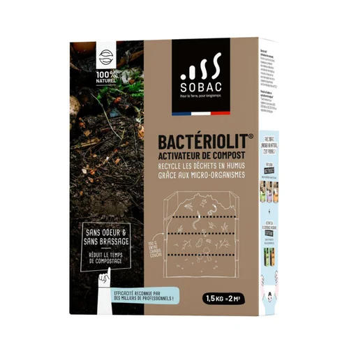 Bacteriolit activateur de compost 100 % naturel Sobac - 1,5 kg