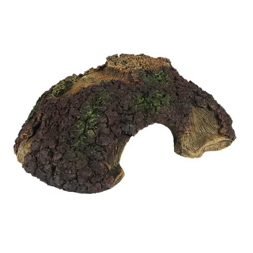 Décor d'aquarium Oakly Stump 3 coloris marron en résine de polyester - 26,5 x 18,5 x 9 cm