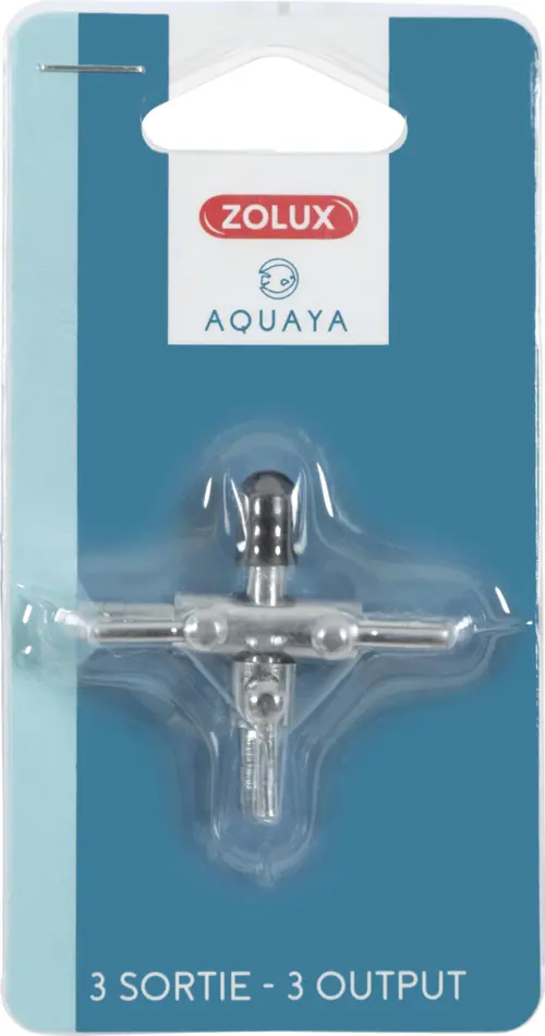 Robinet pour aquarium en métal 3 sortie Zolux Aquaya