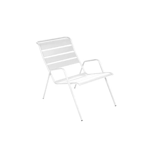 Fauteuil bas coloris blanc coton Monceau Fermob - 73 cm
