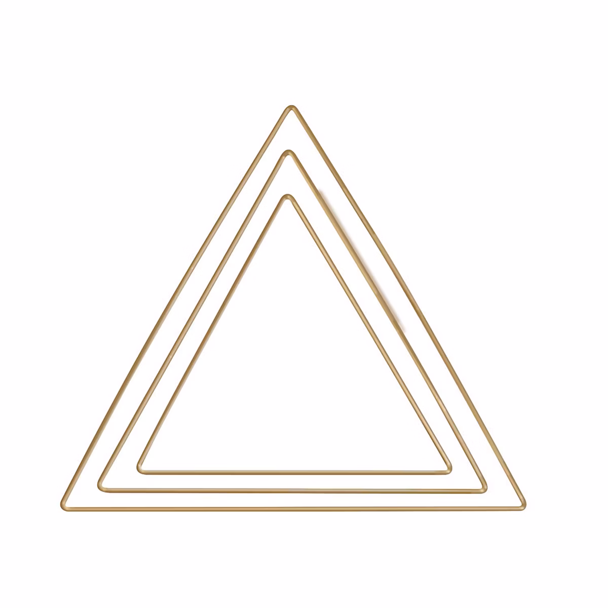 Tringle à rideau à composer – 3 triangles en métal doré 20/ 25/ 30 cm