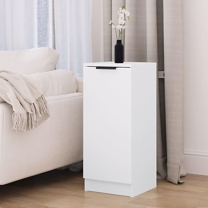 811133 vidaXL Buffet Blanc 30 × 30 × 70 cm Bois d'ingénierie