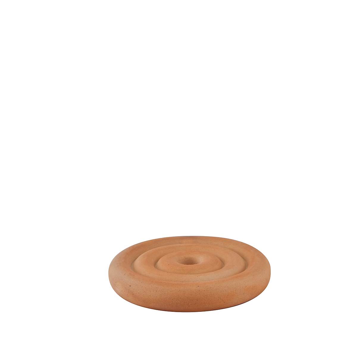 Bougeoir beige en grès L17xH2 – 5cm