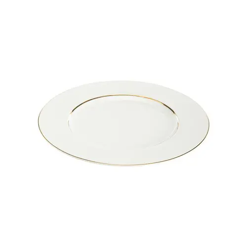 Assiette plate en porcelaine blanche Victoria - Ø 27 cm