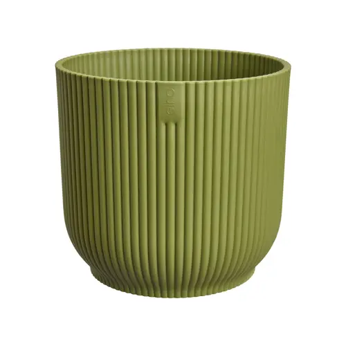 Cache-pot vibes fold coloris vert en plastique recyclé Elho - Ø 25 cm