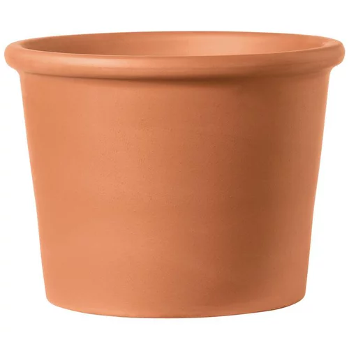 Vase cylindrique rouge en terre cuite D18 x H13,5