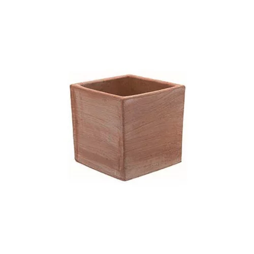 Pot cube Moderne de 7 L en terre cuite 19 x 19 x 19 cm