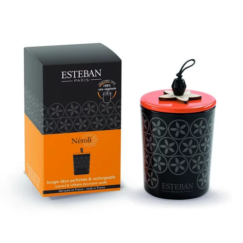 Bougie déco parfumée et rechargeable Néroli Esteban - 180 g