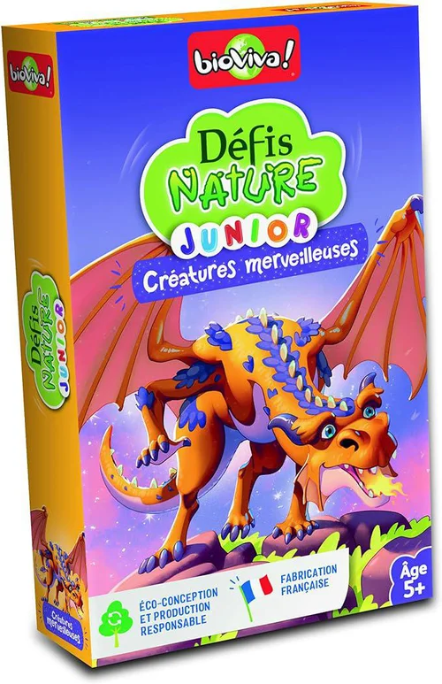 Jeu de cartes Défis Nature Junior Créatures merveilleuses aux Éditions Bioviva