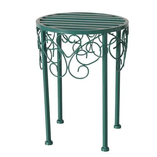 Sellette d’appoint en métal bleu Louisa grand modèle - Ø 30 x H 38 cm