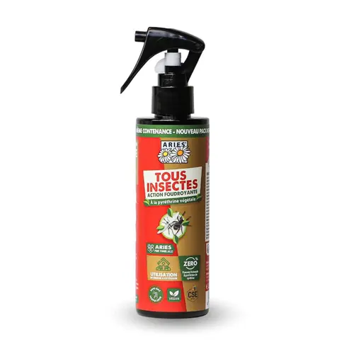 Spray insecticide action foudre tous insectes Aries - 200 ml