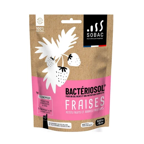 Bactériosol fraises, petits fruits et arbres fruitiers 100 % naturel Sobac - 500 g