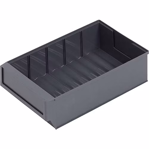 Bac à bec Alutec 66028 300 × 183 × 81 mm gris foncé – bac de rangement empilable
