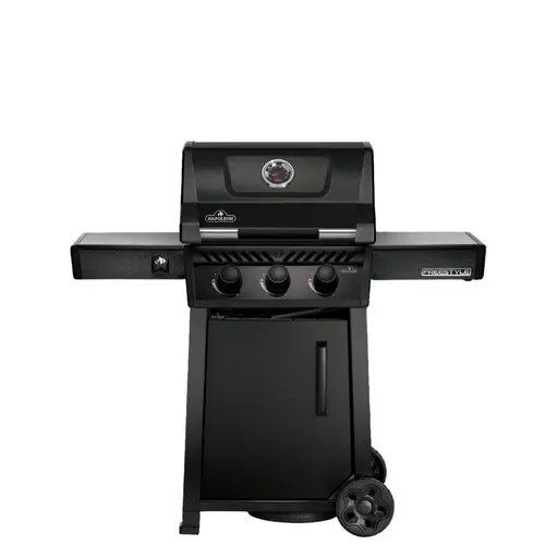 Barbecue gaz Freestyle 3 brûleurs coloris noir en inox Napoléon - 132 x 64 x 116 cm