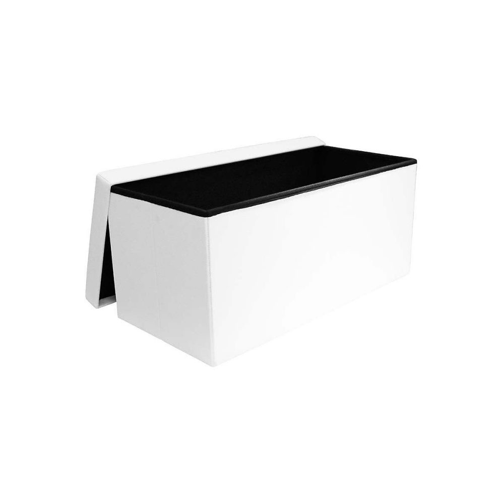 Banc et banc de table – Banc coffre de rangement en polyuréthane Zoé Blanc
