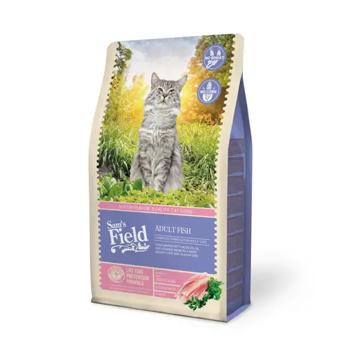 Croquette pour chat adulte au poisson Sam's Field - 2,5 kg