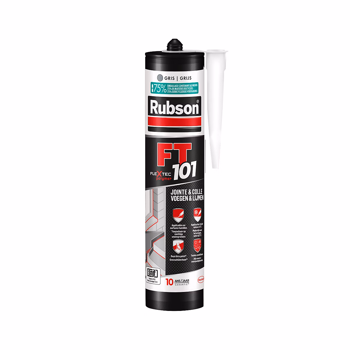 Mastic d'étanchéité Rubson FT 101 gris 280 ml