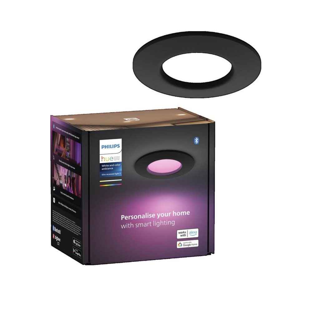 SIGNATURE Spotlight Signify Philips Hue Slim Noir Lumineux – Ambiance extérieure