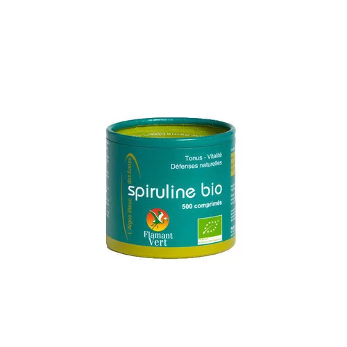 Spiruline bio des Andes Flamant vert - 500 comprimés