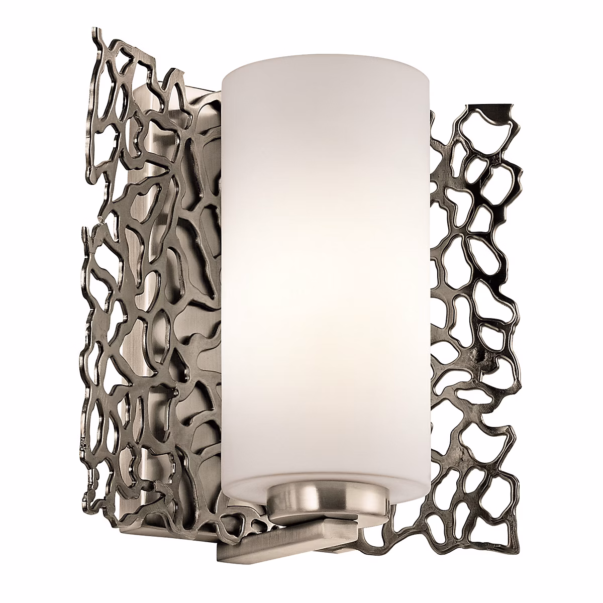 Elstead Coral – Applique murale à 1 lumière, argent, E27