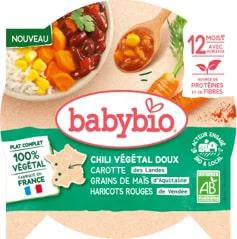 Chili végétal doux carotte des Landes maïs d'Aquitaine Baby Bio - 230 g