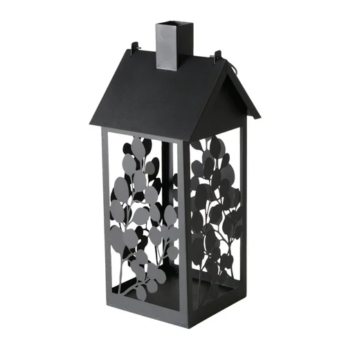 Lanterne Calypso coloris noir en métal - 19 x 19 x 45 cm