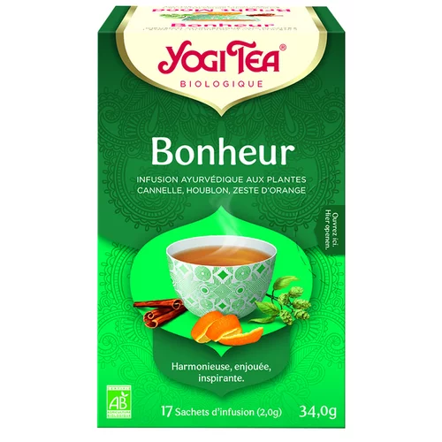 Yogi Tea Bonheur – La boîte de 17 sachets