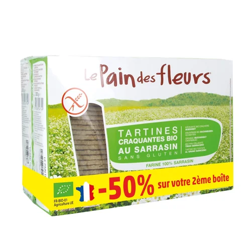 Lot de tartines craquantes sarrasin Pain des fleurs - 2 x 300 g